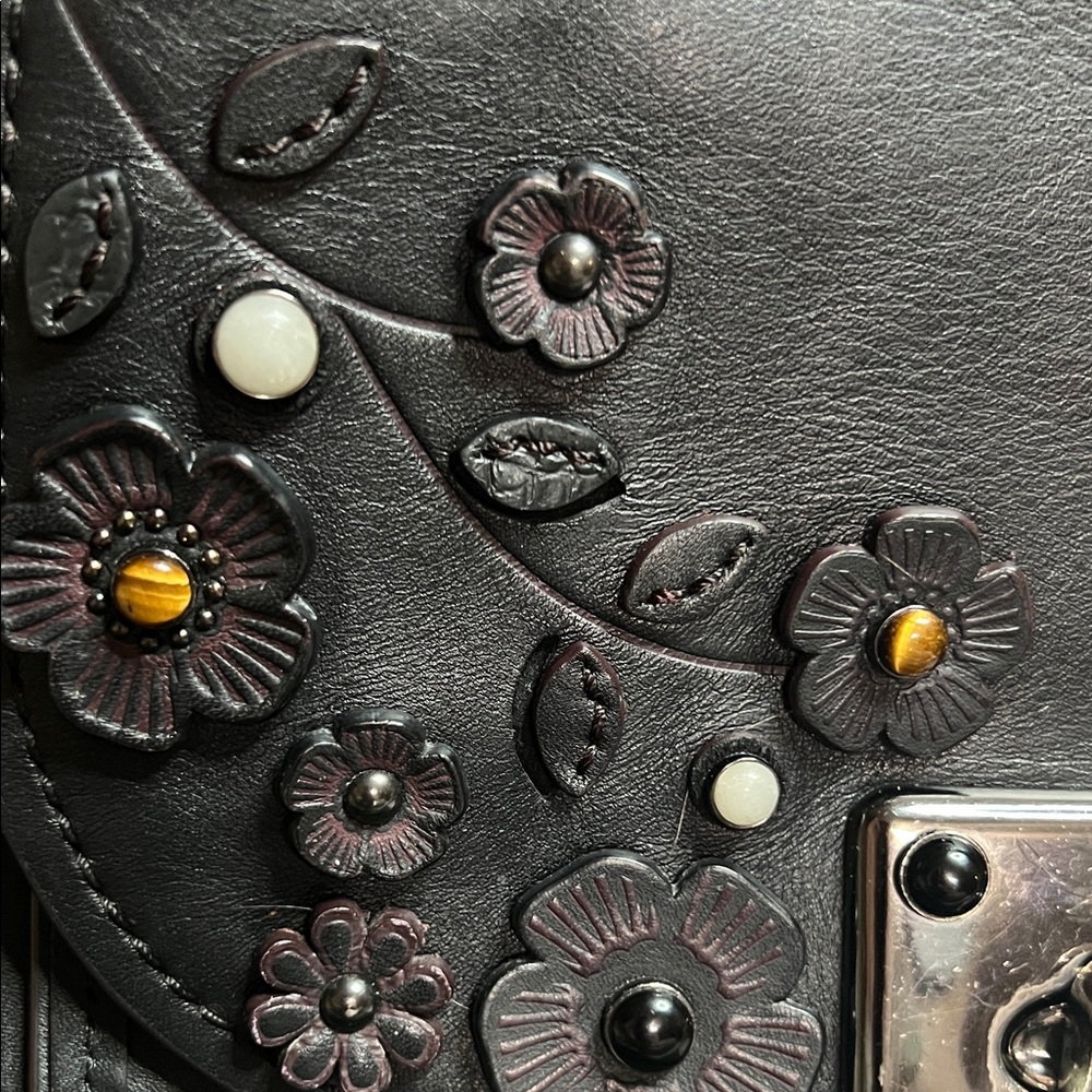 Coach Willow Floral Drifter Top Handle Satchel (Style No. 54079). Chain added - Picture 5 of 10